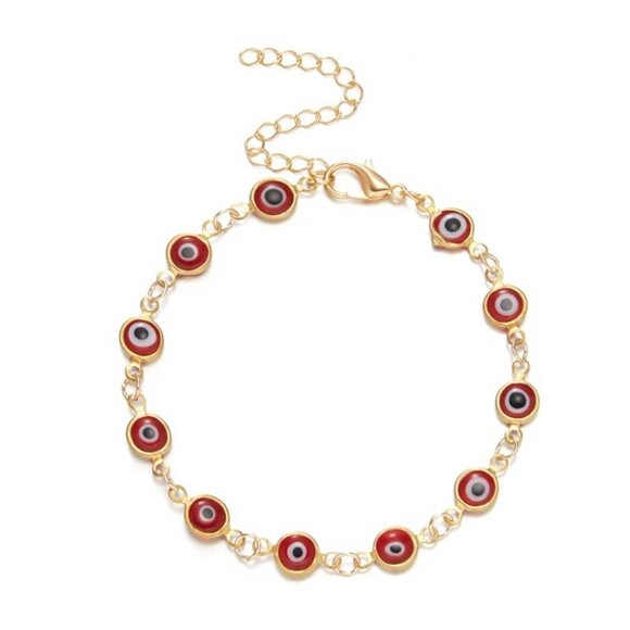 🧿 Adjustable Evil Eye Protection Bracelet ❤️ Boho Red String Gift - Picture 8 of 9
